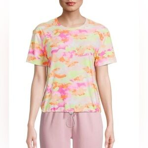 No Boundaries women’s Crew Neck Toggle T-Shirt, mix colors, pink, green,…